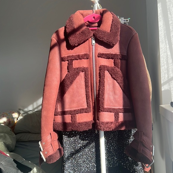 All Saints Jackets & Coats All Saints Sheepskin Leather Jacket